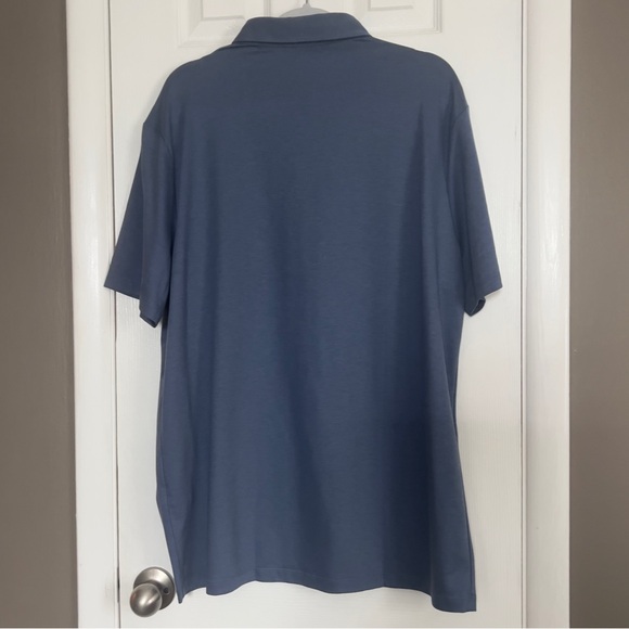NWT Charles Tyrwhitt Performance Semi Plain Polo in Steel Blue Size XL - Picture 6 of 13